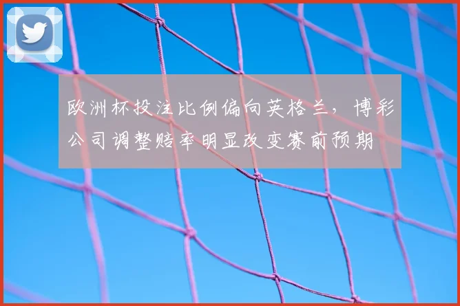 欧洲杯投注比例偏向英格兰，博彩公司调整赔率明显改变赛前预期